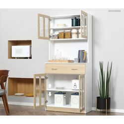 Servant Homcom 835-539 80x40x180 cm (Oak/White) Thumb