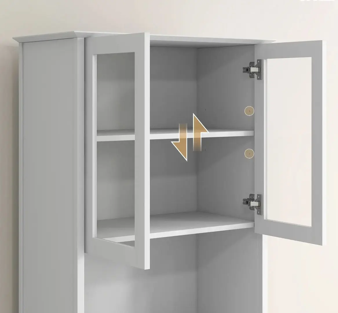 Сервант Homcom 83A-084V00WT 68x38x172 cm (White)