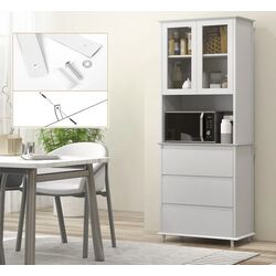 Сервант Homcom 83A-084V00WT 68x38x172 cm (White) Thumb