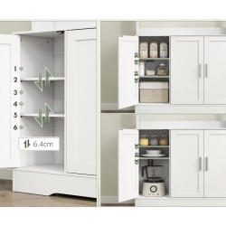 Сервант Homcom 83A-257V90WT (White) Thumb