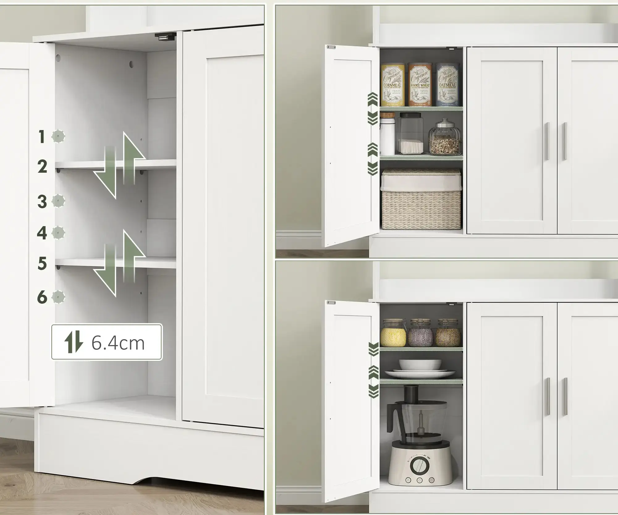 Сервант Homcom 83A-257V90WT (White) - 5