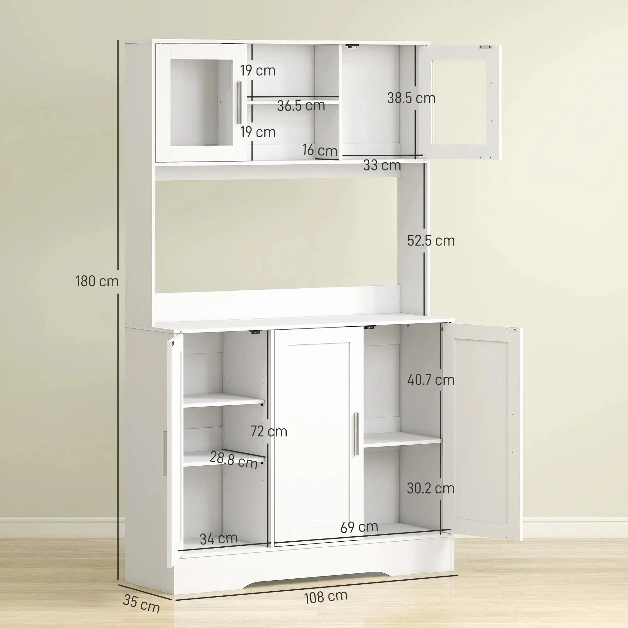 Сервант Homcom 83A-257V90WT (White) - 8