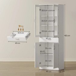 Сервант Homcom 83A-445V90WT (White) Thumb