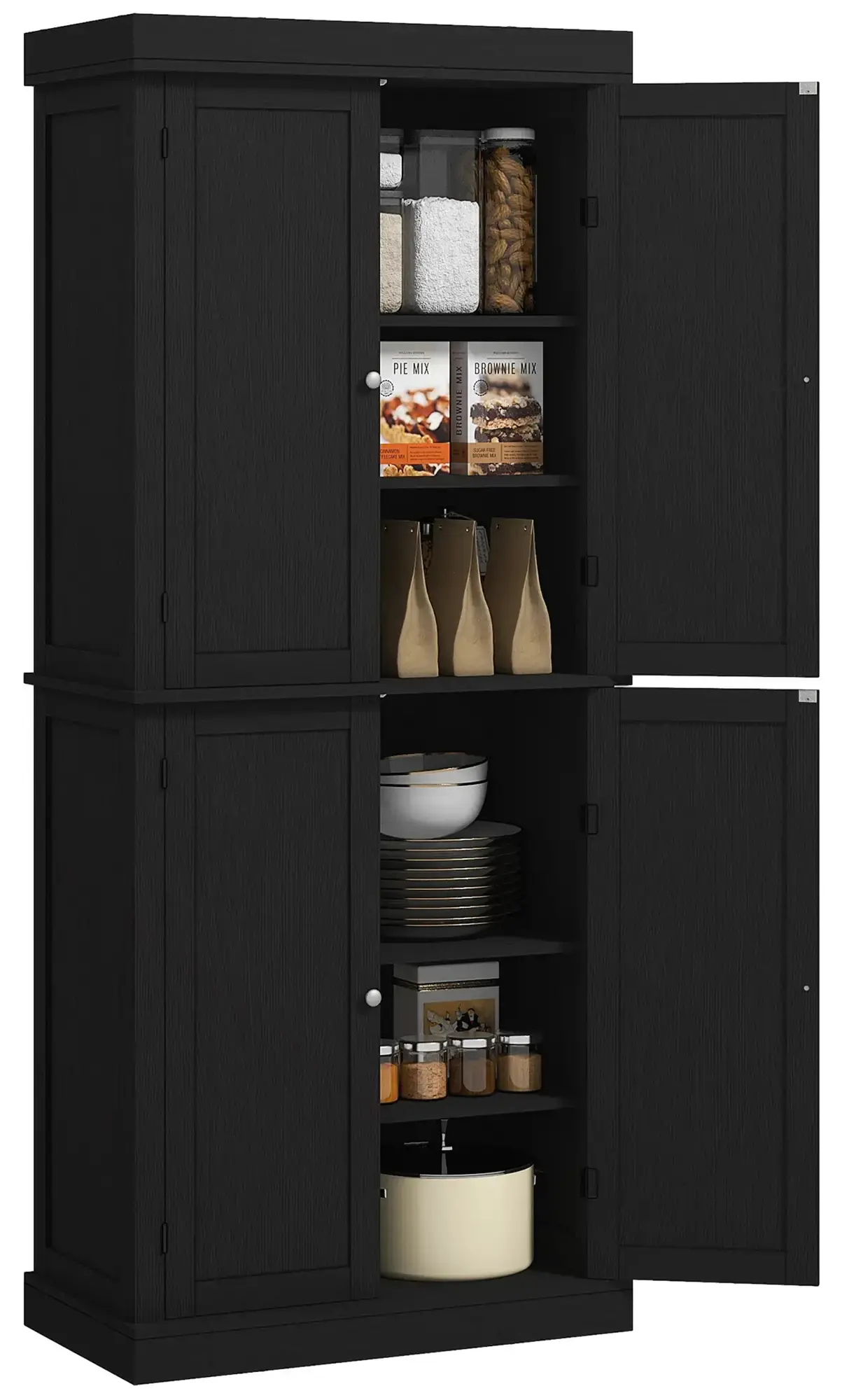 Шкаф-кладовка Homcom 835-118V82BK (Black) - 3