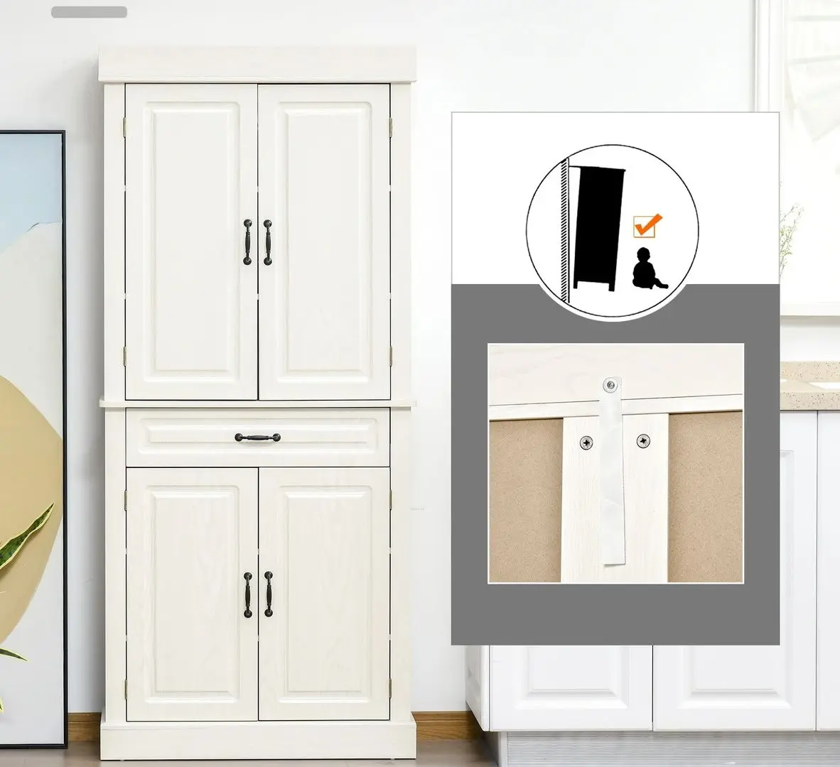 Dulap-camara Homcom 835-346V01 80x35x180 cm (White)