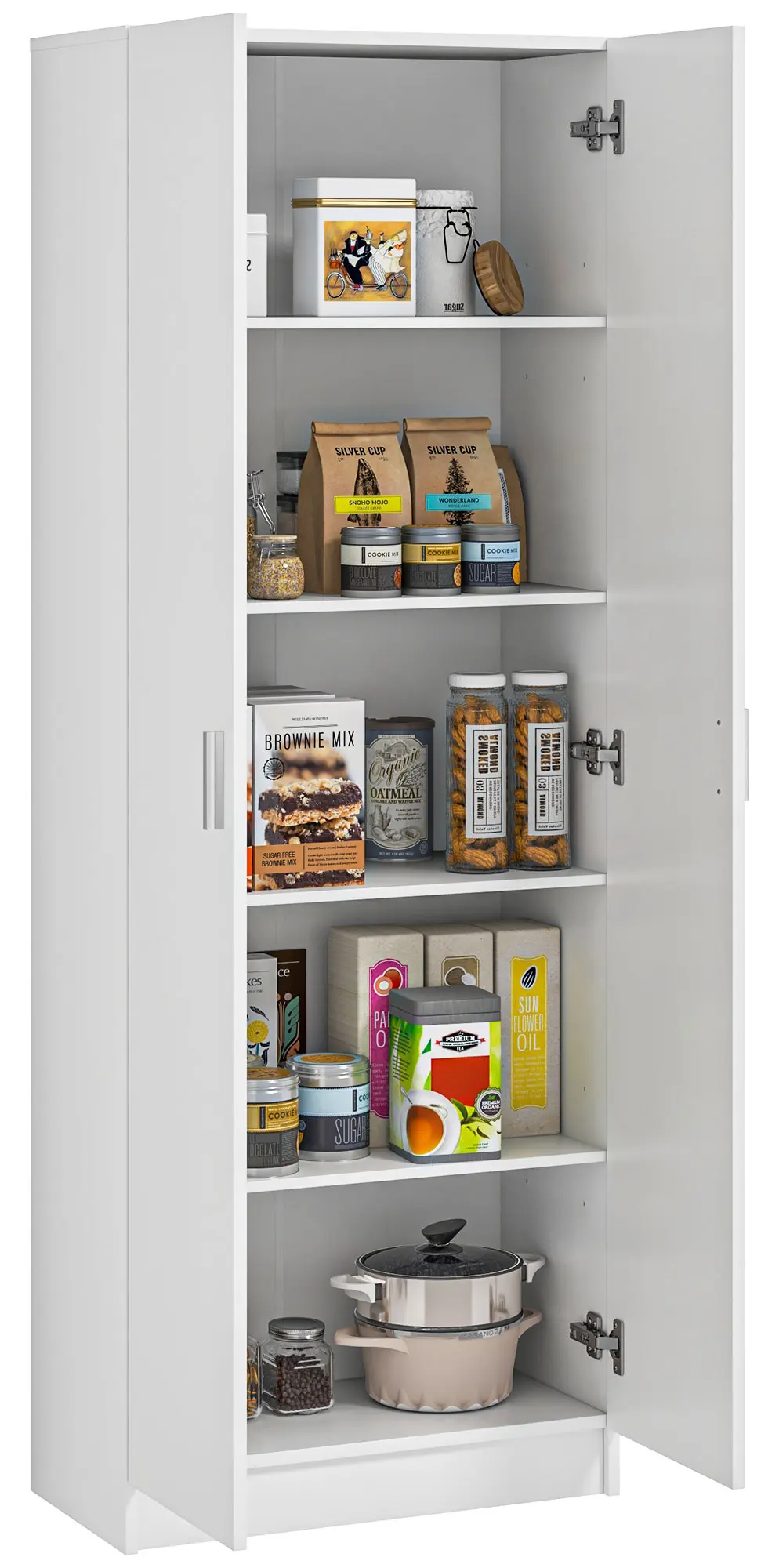 Шкаф-кладовка Homcom 838-483V00WT (White) - 3