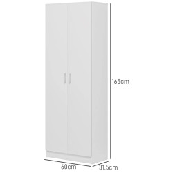 Шкаф-кладовка Homcom 838-483V00WT (White) Thumb