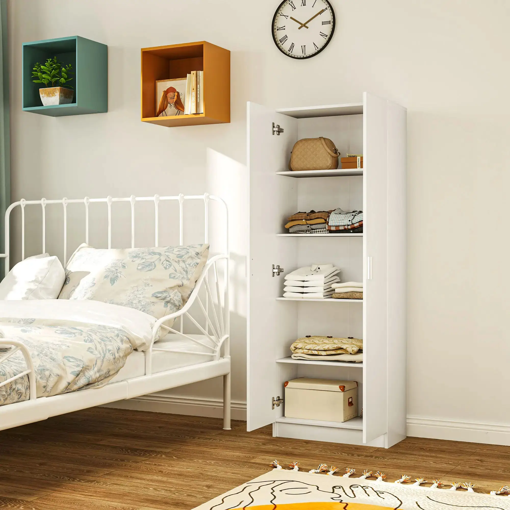 Шкаф-кладовка Homcom 838-483V00WT (White) - 6