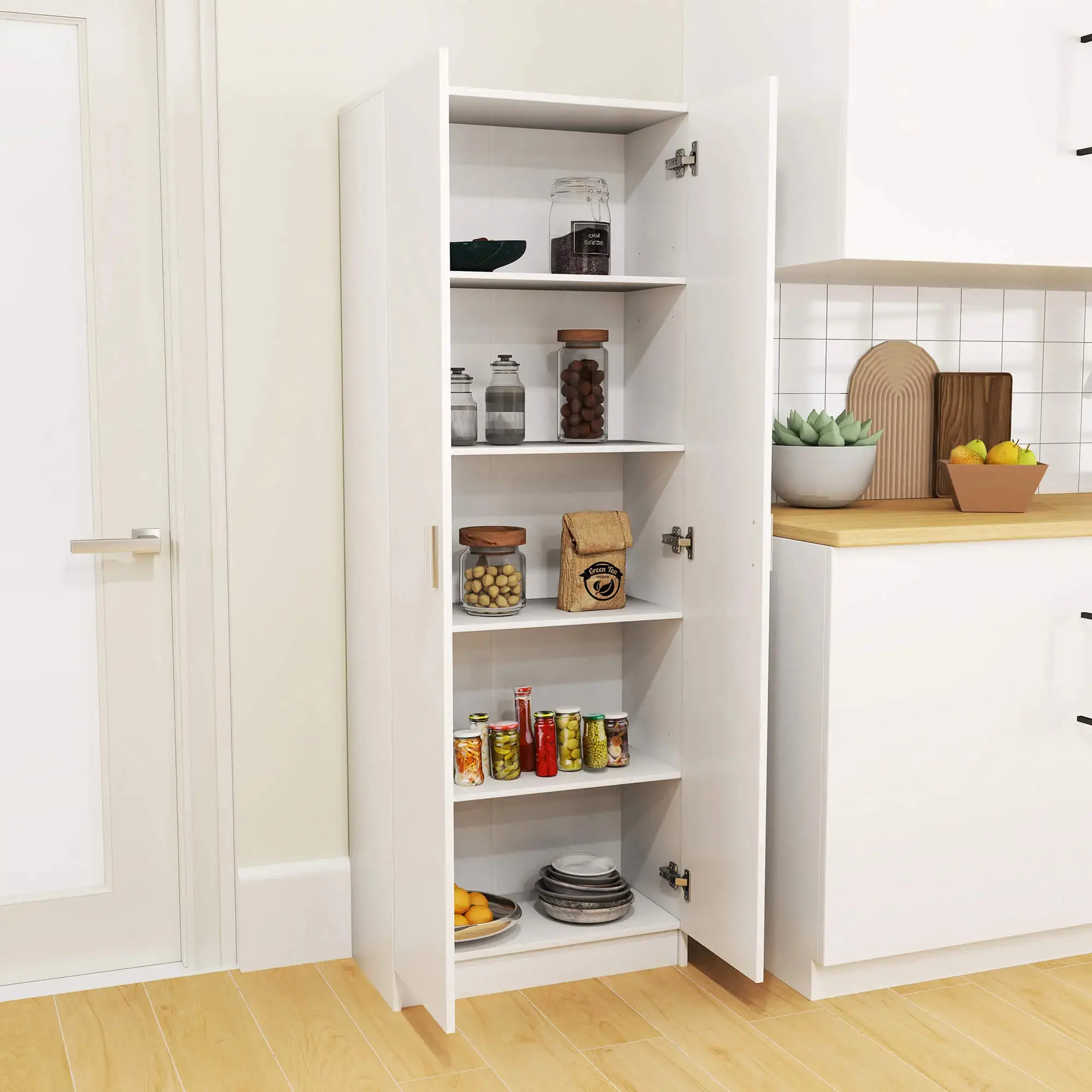 Шкаф-кладовка Homcom 838-483V00WT (White) - 8