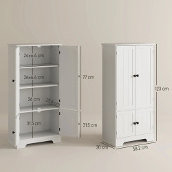 Шкаф-кладовка Homcom 83A-236V00WT (White) Thumb