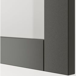 Bufet Ikea Besta/Lappviken/Sindvik/Stubbarp balamale cu inchidere lina 180x42x74 (Alb/Gri-inchis) Thumb