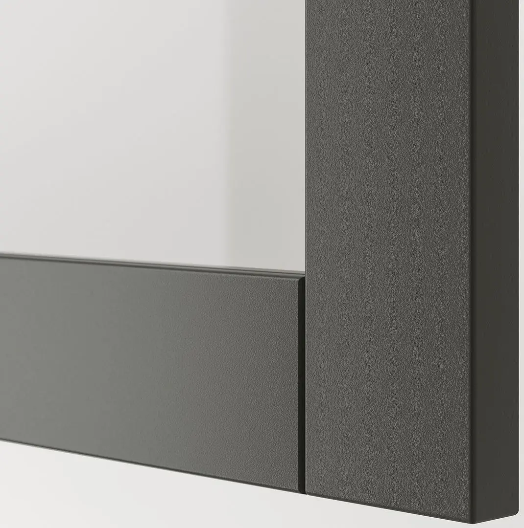 Bufet Ikea Besta/Lappviken/Sindvik/Stubbarp balamale cu inchidere lina 180x42x74 (Alb/Gri-inchis) - 4