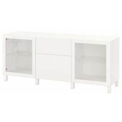 Bufet Ikea Besta/Lappviken/Sindvik/Stubbarp sertare/sticla 180x42x74 (Alb) Thumb