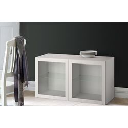 Буфет Ikea Besta/Ostvik прозрачное стекло 120x42x64 (Белый)