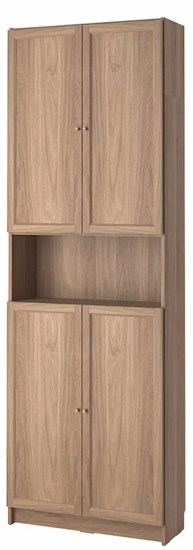 Biblioteca Ikea Billy/Oxberg cu usi/unitate suplimentara 80x30x237 (Aspect Stejar)