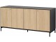 Bufet Ikea Boastad furnir 161х52х75 (Negru/Stejar)