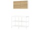 Bufet Ikea Enhet 123x63.5x207 (Alb/Aspect Stejar)