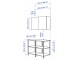 Bufet Ikea Enhet 123x63.5x207 (Alb/Aspect Stejar)