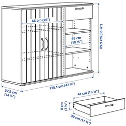 Bufet Ikea Skruvby 120x38x90 (Alb) Thumb