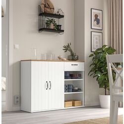 Bufet Ikea Skruvby 120x38x90 (Alb)