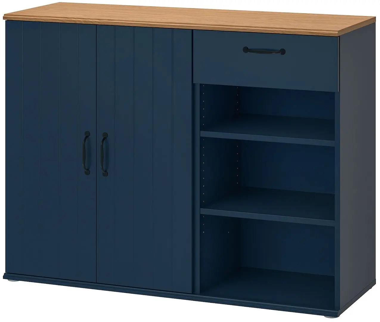 Bufet Ikea Skruvby 120x38x90 (Negru-Albastru)