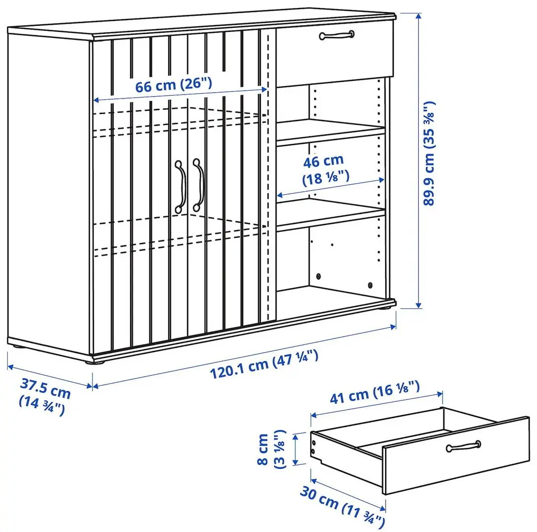 Bufet Ikea Skruvby 190x90 (Alb)