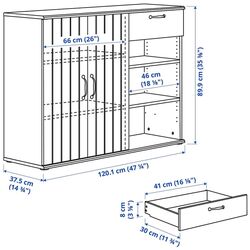 Bufet Ikea Skruvby 190x90 (Negru-Albastru/Aspect Stejar) Thumb