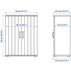 Bufet Ikea Skruvby 190x90 (Negru-Albastru/Aspect Stejar) Thumb