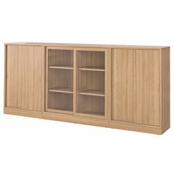 Bufet Ikea Tonstad usi glisante/sticla transparenta/furnir 284х37х120 (Stejar) Thumb