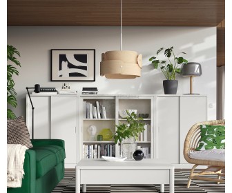 Сервант Ikea Tonstad раздвижные дверцы/стекло 282x37x116 (Белый)