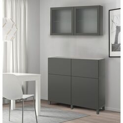 Модульный буфет Ikea Besta/Lappviken/Stubbarp/Sindvik дверцы/ящики 120x42x213 (Темно-серый) Thumb