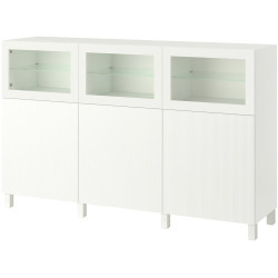 Сервант Ikea Besta/Forvaltare с дверцами 180x42x112 (Белый) Thumb