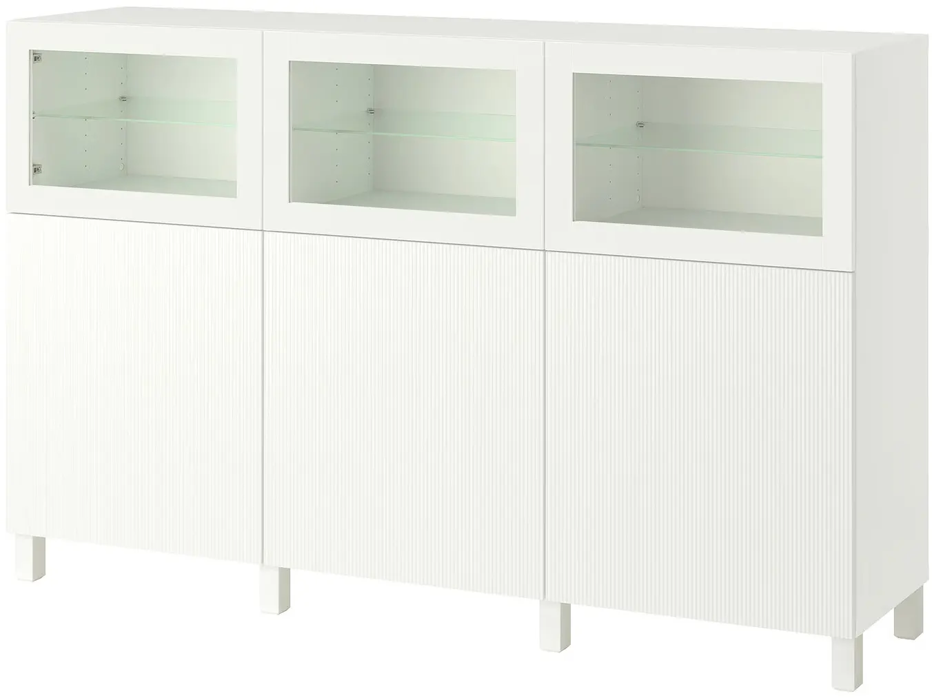Сервант Ikea Besta/Forvaltare с дверцами 180x42x112 (Белый) - 2