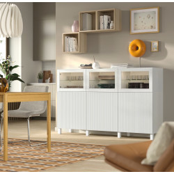 Сервант Ikea Besta/Forvaltare с дверцами 180x42x112 (Белый)