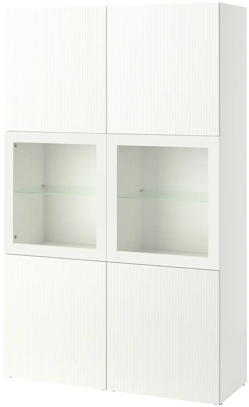 Сервант Ikea Besta/Forvaltare стеклянные дверцы 120x42x193 (Белый) - 3