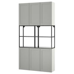 Сервант Ikea Enhet 120x32x225 (Антрацит/Серый) Thumb