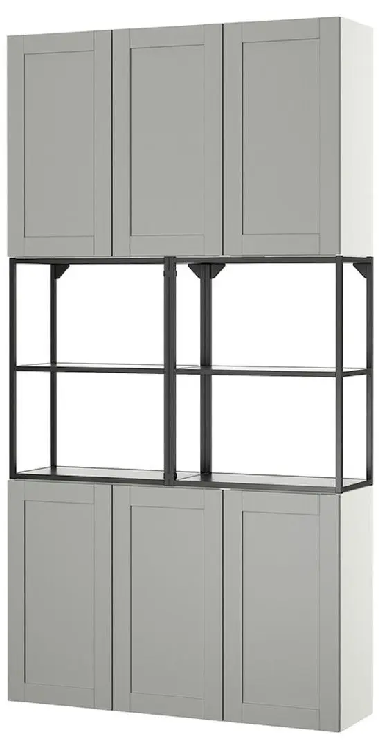 Сервант Ikea Enhet 120x32x225 (Антрацит/Серый) - 2