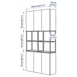 Сервант Ikea Enhet 120x32x225 (Белый) Thumb