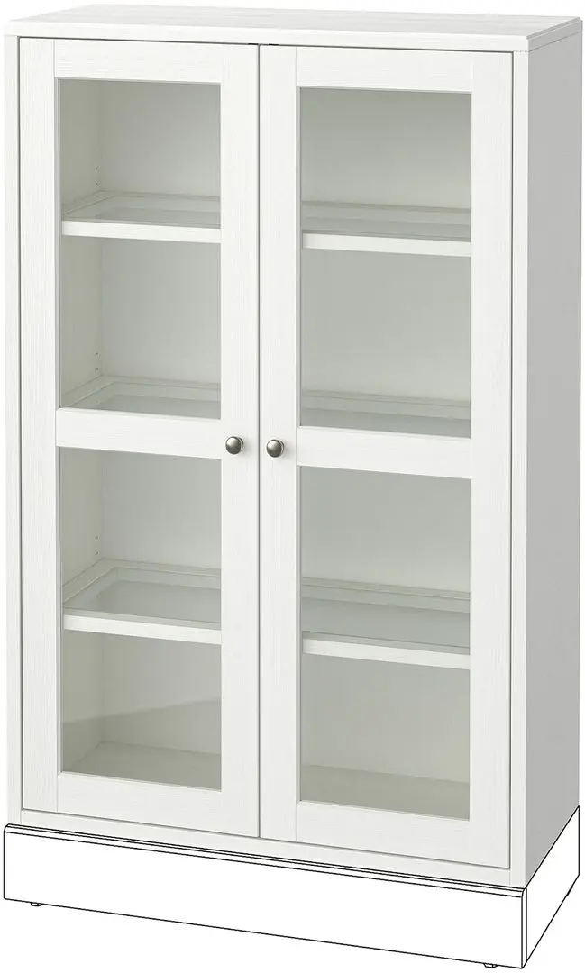 Servant Ikea Havsta rafturi deschise/usi sticla 243x47x212 (Alb)