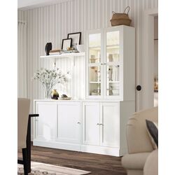 Сервант Ikea Havsta раздвижные дверцы 202x47x212 (Белый)