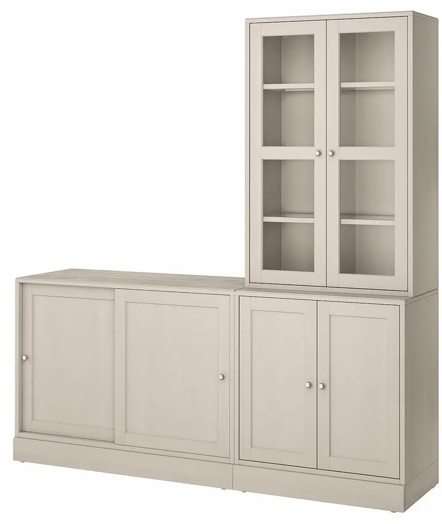 Servant Ikea Havsta usi glisante 202x47x212 (Gri-Bej)