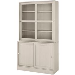 Servant Ikea Havsta usi glisante/usi sticla 121x47x212 (Gri-bej) Thumb