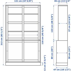 Servant Ikea Havsta usi glisante/usi sticla 121x47x212 (Gri-bej) Thumb
