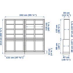 Servant Ikea Havsta usi glisante/usi sticla 242x47x212 (Gri-bej) Thumb
