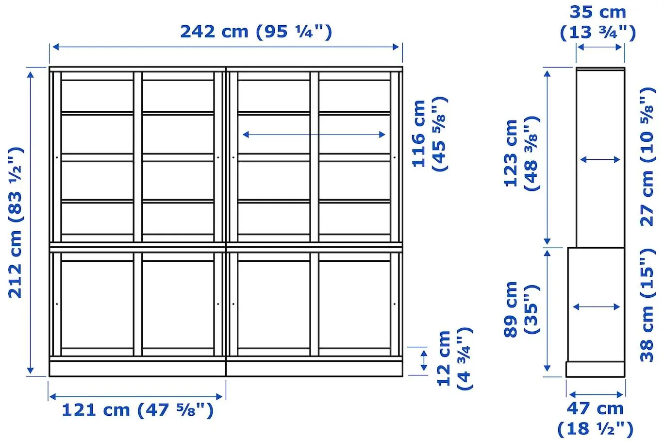 Servant Ikea Havsta usi glisante 242х47х212 (Alb)