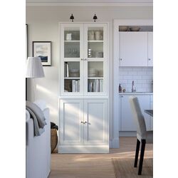 Servant Ikea Havsta usi sticla 81x47x212 (Alb)