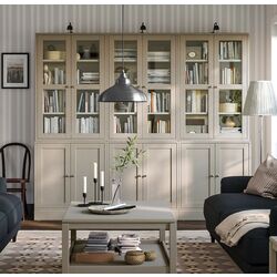 Servant Ikea Havsta usi sticla 243x47x212 (Gri-bej)