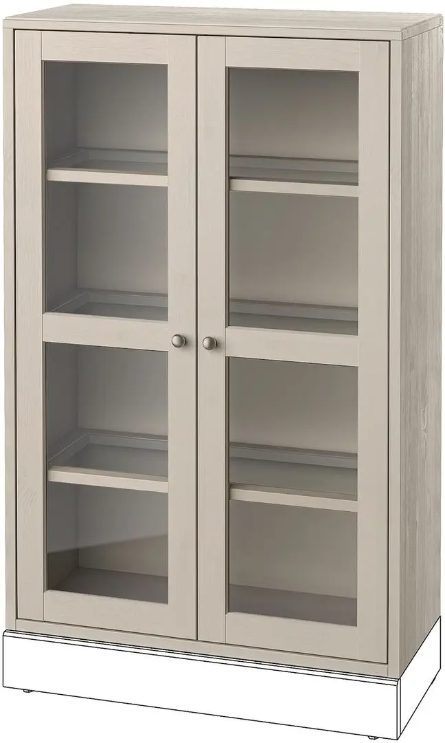 Servant Ikea Havsta usi sticla 243x47x212 (Gri-bej)