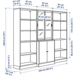 Servant Ikea Tonstad usi/usi glisante sticla 243x47x201 (Alb) Thumb