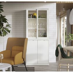 Servant Ikea Tonstad usi/usi glisante sticla 81x47x201 (Alb)